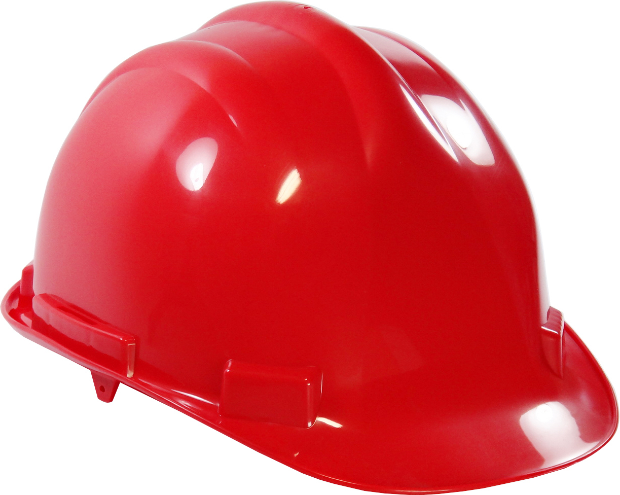 red safety helmet