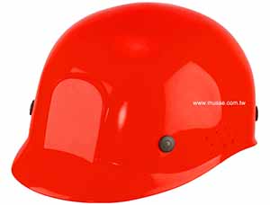 Red safety bump cap