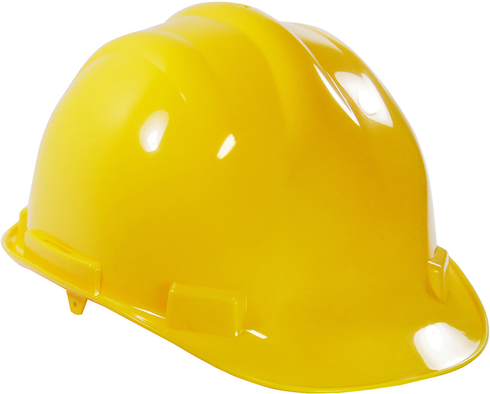 yellow construction safety helmets