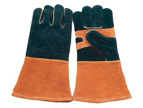 Guantes de Soldadura de Cuero Serraje de Vaca de 14 / 16 Pulgadas | Palma Reforzada | MUSSE