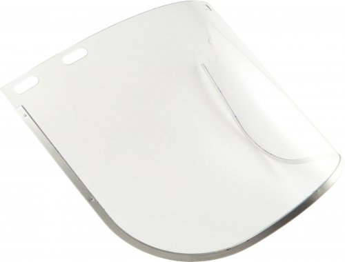 Clear Polycarbonate Visor 8 x 15.5 inch 1.0 mm Aluminum Bound ANSI Z87+ CE EN166 EN170 Made in Taiwan | MUSSE
