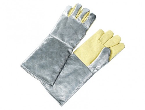 20 in Aluminized Kevlar Gloves | Extended Forearm Foundry Gauntlets | MUSSE