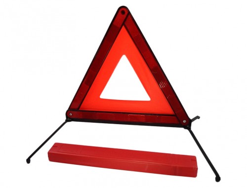 Warning Triangle with Wide Folding Legs | Reflective Breakdown Triangle | MUSSE