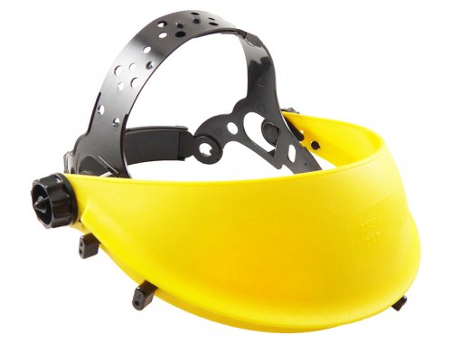 High-Visibility Yellow PP Brow Guard | Nylon Ratchet Suspension
