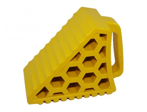 PVC Wheel Chock Yellow | 20x10x15cm | MUSSE