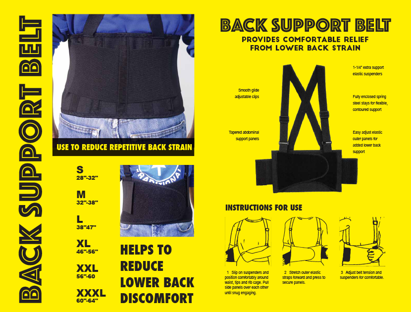 Industrial Back Support Belts Lumbar Support Brace MUSSE