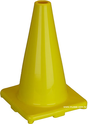 yellow 12 inch traffic cones